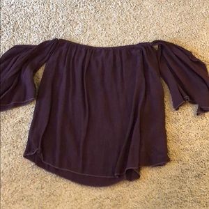 Maroon off the shoulder top